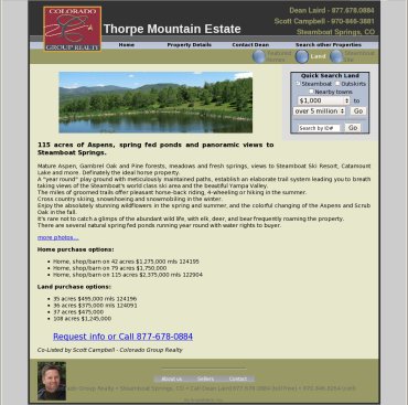 Sample of thorpemountain.com